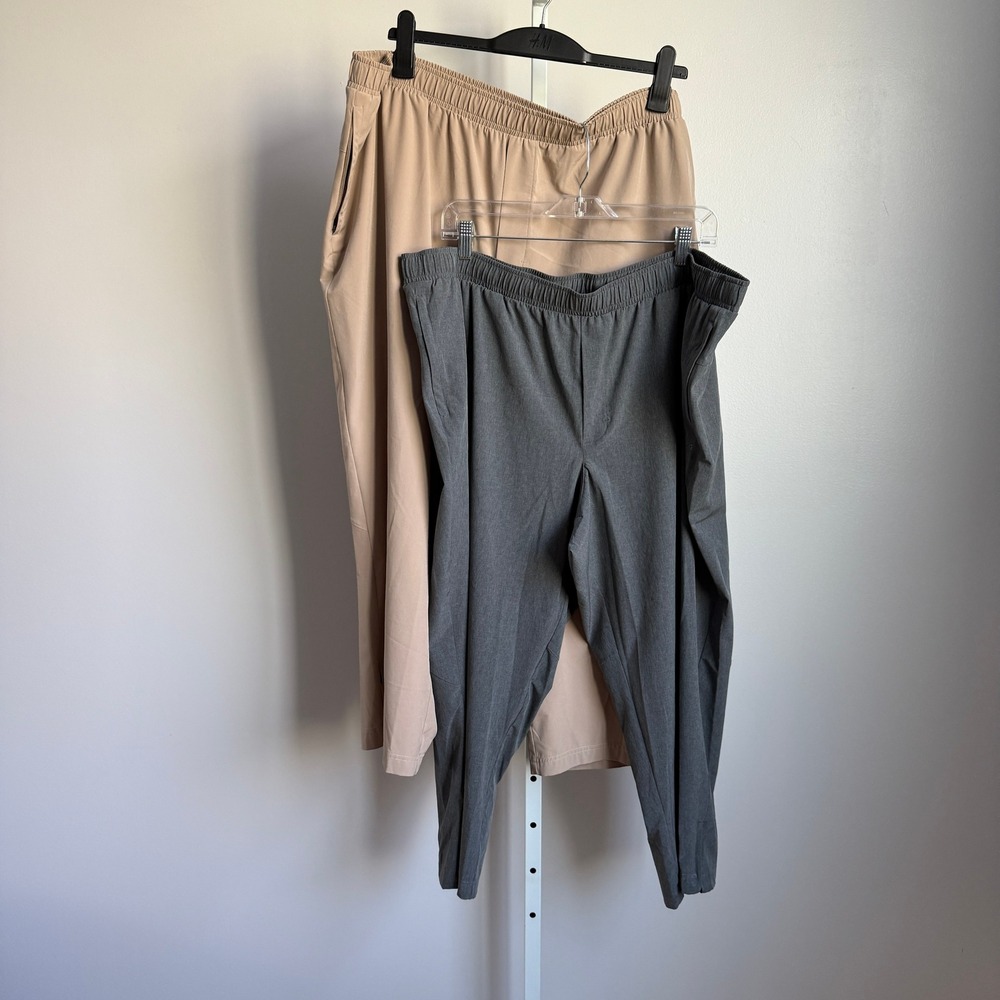DSG XXXL Lot 2 pair‎ Men's Pants Drawstring Waist Elastic Ankle Lounge Athletic